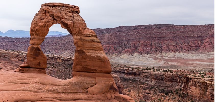 In Arches National Park, marvel at another natural delicacy. The geological feature is now commonly referred to as "Delicate Arch."