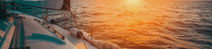 The view atop a yacht.