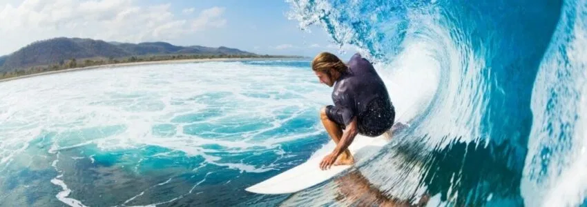 A man surfing in one of the best places to surf on the east coast.