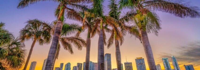 A typical view at one of the Florida Atlantic coast beaches.