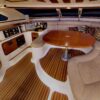 Seafari Boca Raton yacht indoor lounge area.