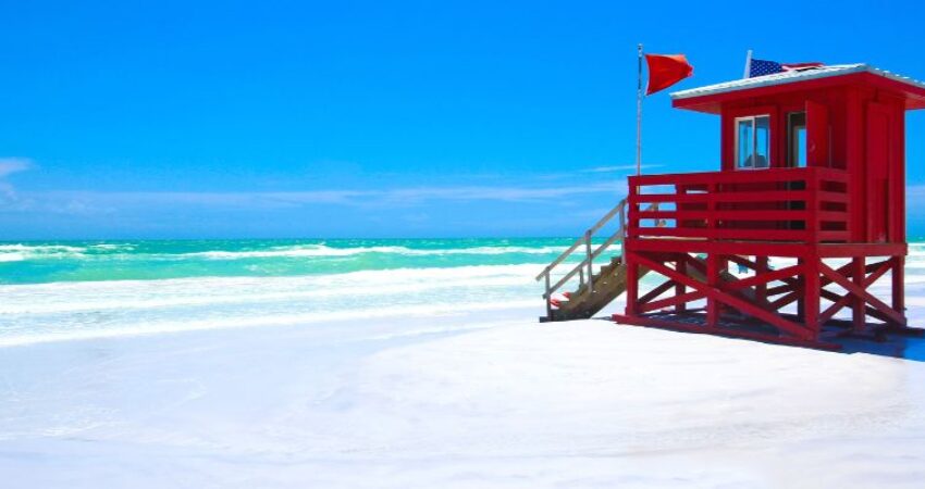 Siesta Key Beach, located on Florida's Gulf Coast, is a true gem known for its pristine, powdery white sands.
