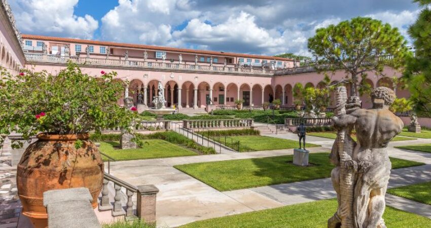 The Ringling Museum displays a wide variety of art forms from different cultures.