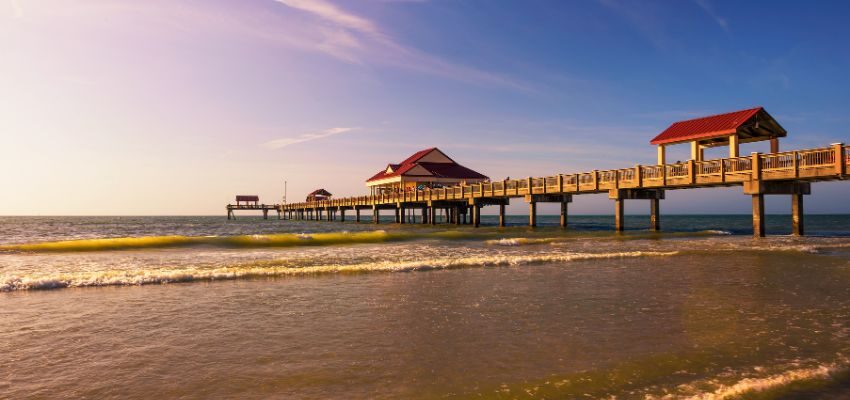 The fishing pier and recreational park is 1080 feet long and extends into the Gulf. It offers fun activities for people of all ages.