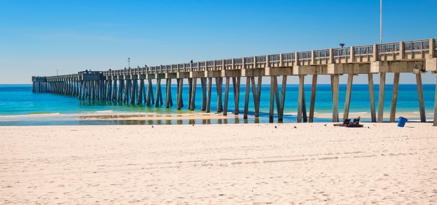 Consider a traditional beach vacation in Panama Beach City. This destination offers sugar sand beaches, stunning sunsets, and delicious all-American cuisine.