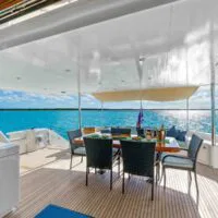 Boca Raton and Delray Beach yacht charter exterior image of deck.