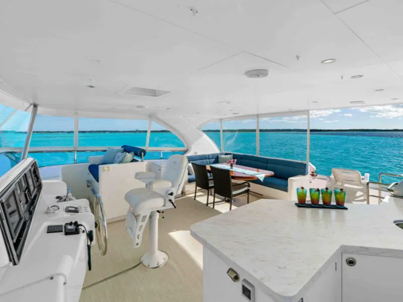 Boca Raton and Delray Beach yacht charter exterior image of deck.